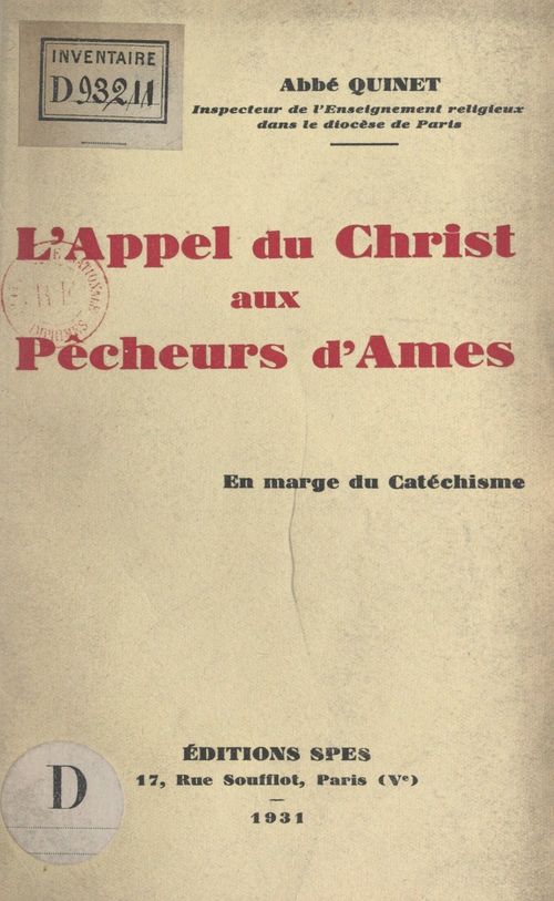 ebook cover of En marge du catéchisme : l'appel du Christ aux pêcheurs d'âmes, by Camille Quinet