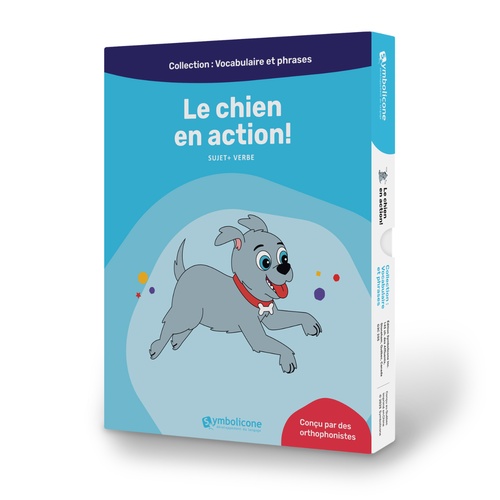 Couverture ebook de Le chien en action!, de Karine Ross, Caroline Martin