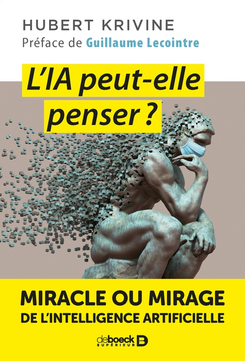 Couverture ebook de L'IA peut-elle penser ?, de Hubert Krivine