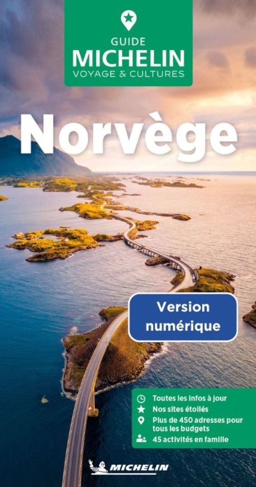 Couverture ebook de Guide Vert Norvège, de Collectif Michelin