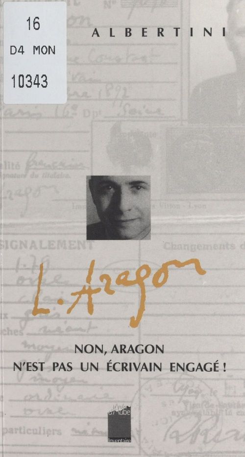 Couverture ebook de Non, Aragon n'est pas un écrivain engagé !, de Jean Albertini