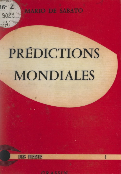 Couverture ebook de Prédictions mondiales, de Mario de Sabato