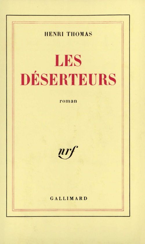 Couverture ebook de Les déserteurs, de Henri Thomas