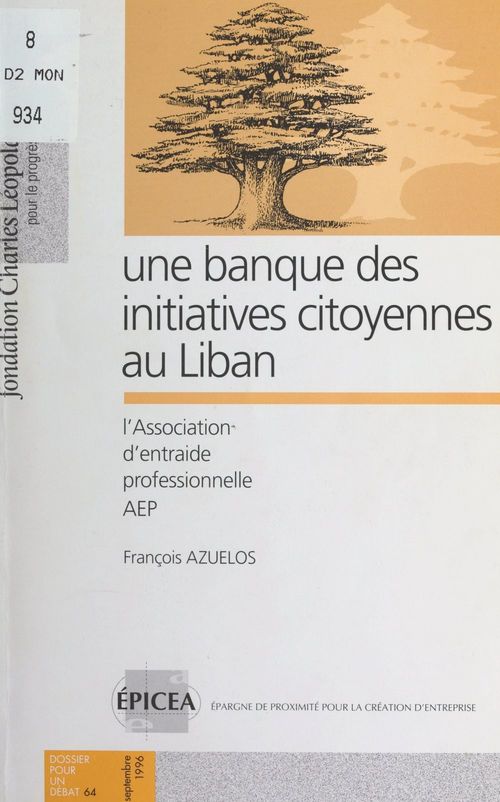 ebook cover of Une banque des initiatives citoyennes au Liban, by Francois Azuelos