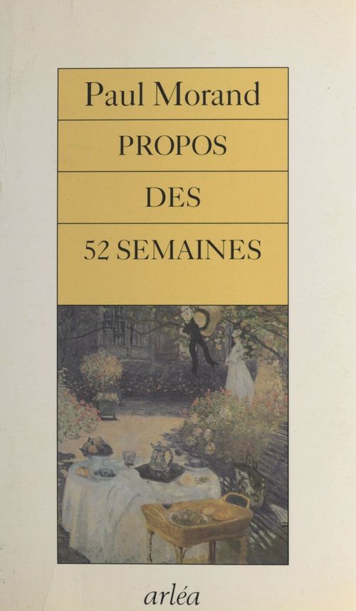 Couverture ebook de Propos des 52 semaines, de Paul Morand