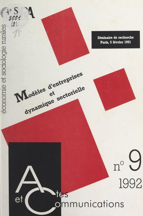 Couverture ebook de Modèles d'entreprises et dynamique sectorielle : les approches contemporaines de la firme et des organisations, de Groupe "Statistiques Et Iaa" Du Departem