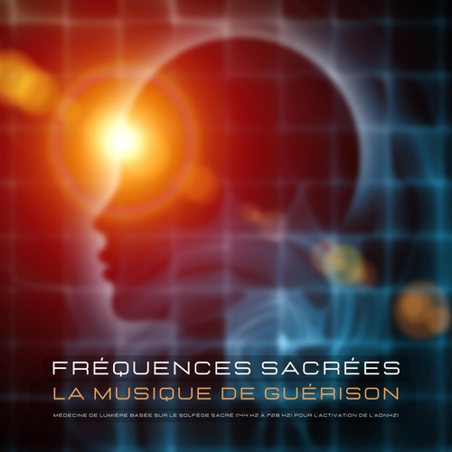 audiobook cover of Fréquences sacrées - La musique de guérison, by Abhamani Ajash, Lhamo Sarepa