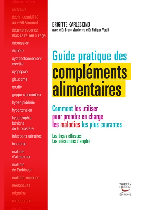 Couverture ebook de Guide pratique des compléments alimentaires, de Brigitte Karleskind