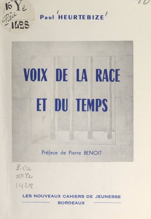 Couverture ebook de Voix de la race et du temps, de Paul Heurtebize