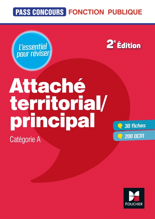 ebook cover of Pass'Concours - Attaché territorial/Attaché principal Catégorie A - 2e éd - Entrainement et révision, by Christine Drapp, Florence Lapierre Daric