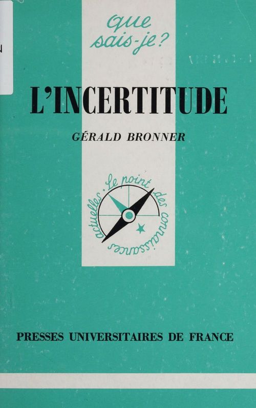 Couverture ebook de L'Incertitude, de Gérald Bronner