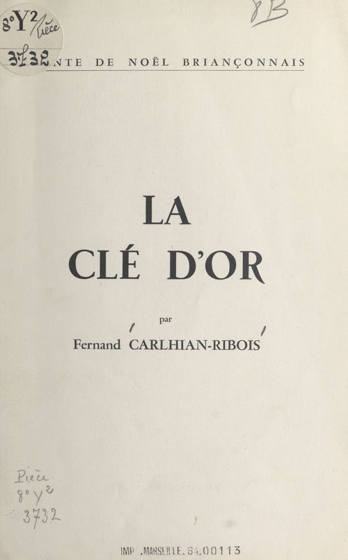 ebook cover of La clé d'or, by Fernand Carlhian-Ribois