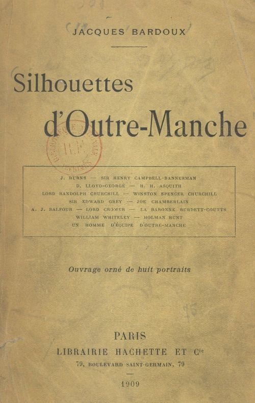 Couverture ebook de Silhouettes d'Outre-Manche, de Jacques Bardoux