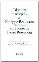 Couverture ebook de Discours de réception à l'Académie française, de Philippe Beaussant