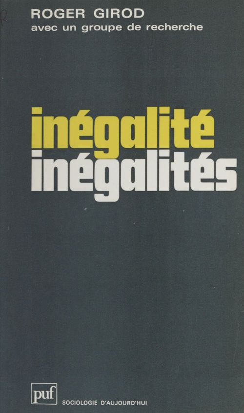 Couverture ebook de Inégalité - inégalités, de Andre Korffy, Roger Girod, Yves Fricker