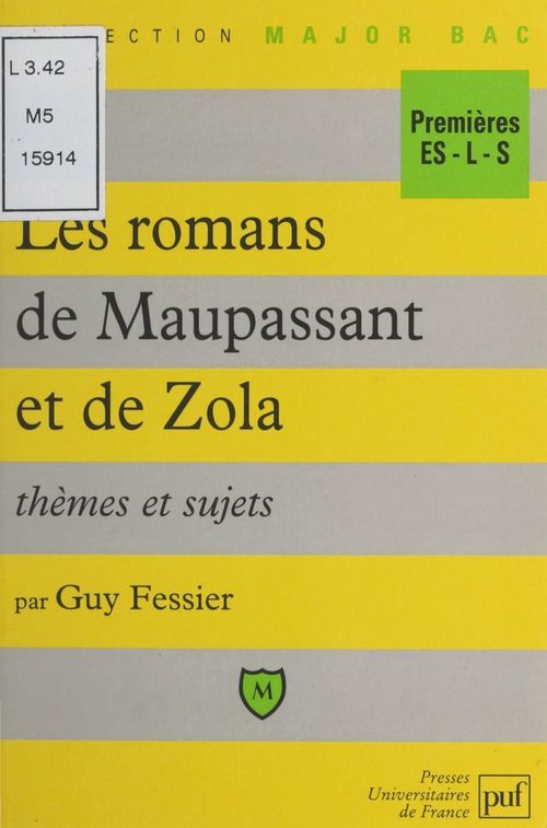 Couverture ebook de Les romans de Maupassant et de Zola, de Guy Fessier