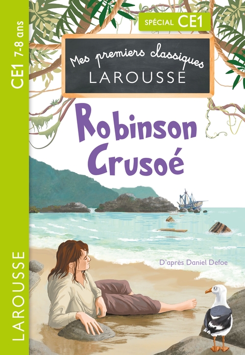 Couverture ebook de Robinson Crusoe  - CE1, de Daniel Defoe