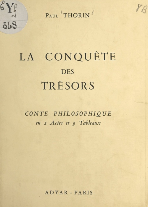 ebook cover of La conquête des trésors, by Paul Thorin