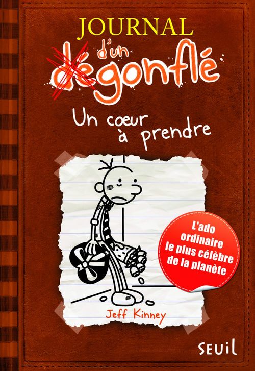 Couverture ebook de Un coeur à prendre. Journal d'un dégonflé, tome 7, de Jeff Kinney