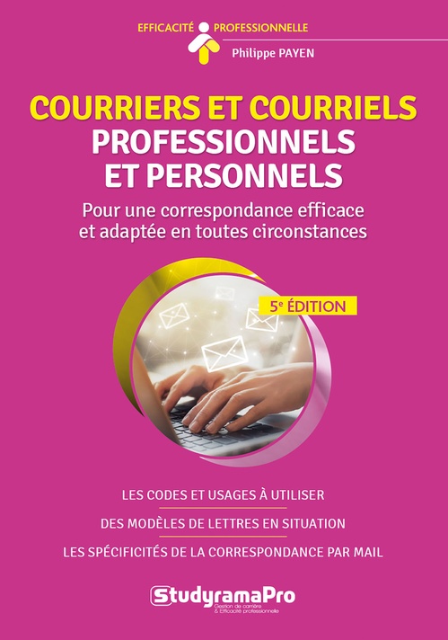 ebook cover of Courriers et courriels professionnels et personnels, by Philippe Payen