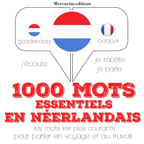 Couverture audiobook de 1000 mots essentiels en néerlandais, de Jm Gardner