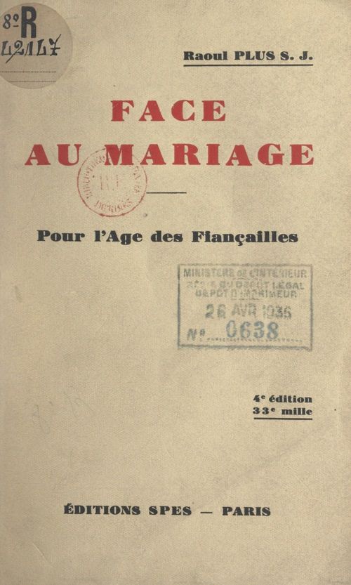 Couverture ebook de Face au mariage, de Raoul Plus