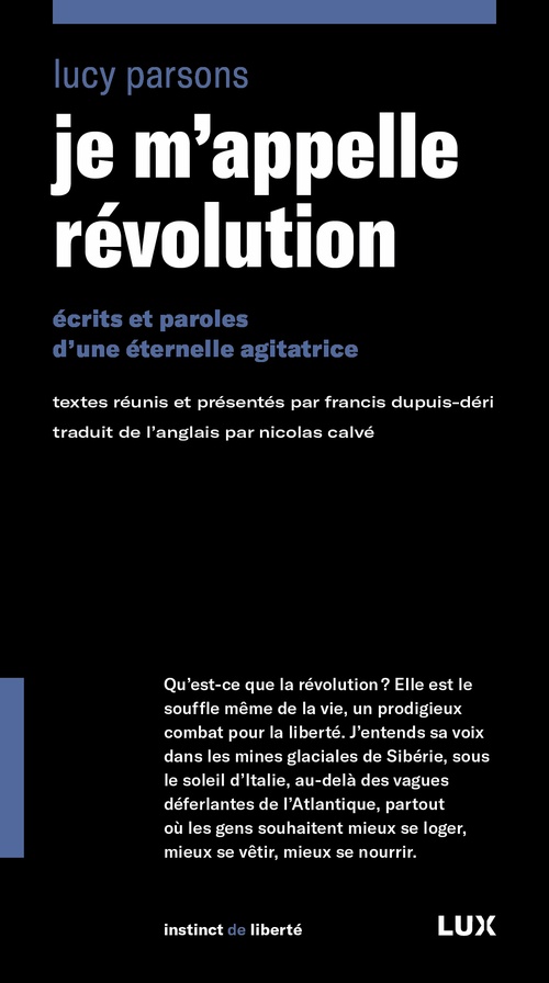 Couverture ebook de Je m'appelle Révolution, de Lucy Parsons