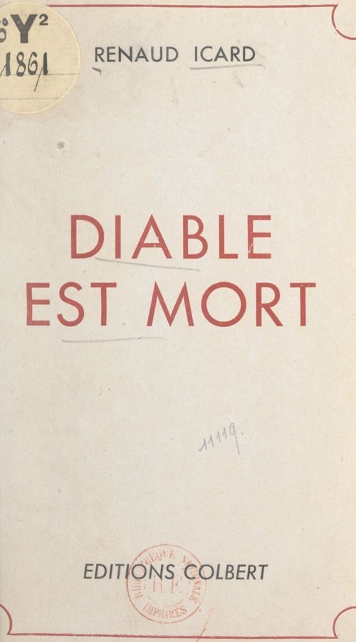 Couverture ebook de Diable est mort, de Renaud Icard