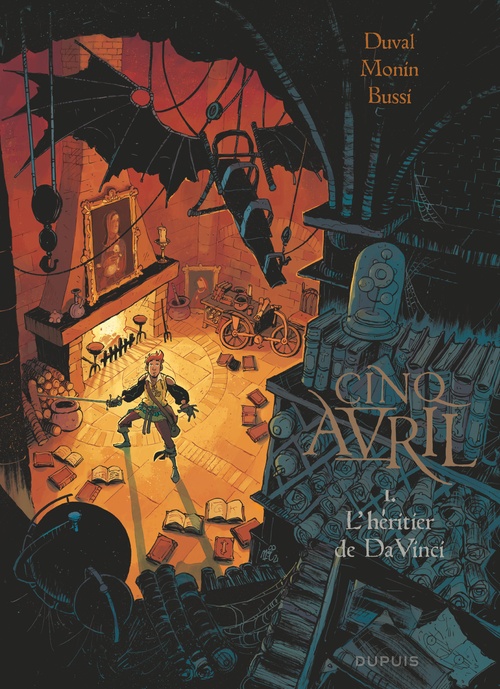 ebook cover of Cinq Avril - Tome 1 - L'héritier de Da Vinci, by Fred Duval, Michel Bussi, Noë Monin