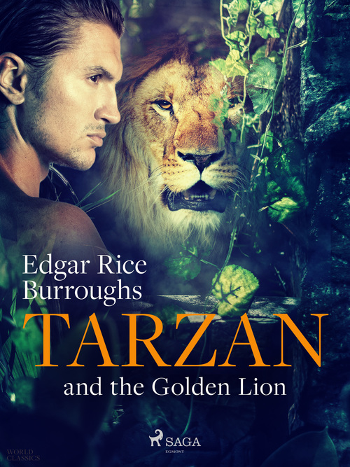 ebook cover of Tarzan and the Golden Lion, by Edgar Rice Burroughs