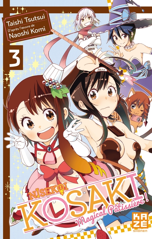 Couverture ebook de Nisekoi Kosaki Magical patissiere T03, de Naoshi Komi, Taishi Tsutsui