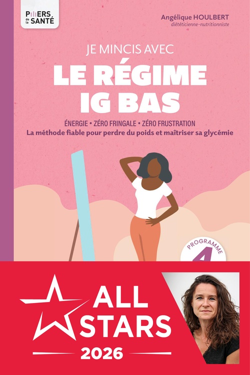 Couverture ebook de Je mincis avec le régime IG bas, de Angélique Houlbert
