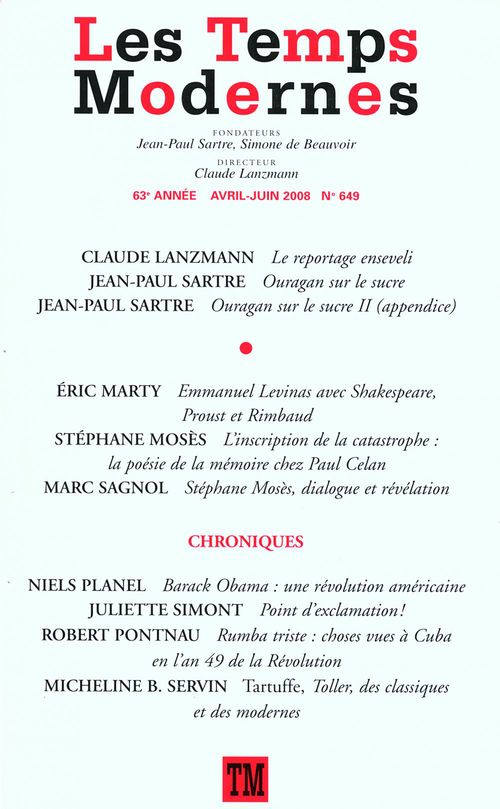 Couverture ebook de Les Temps modernes N° 649 N° 649, de Collectif