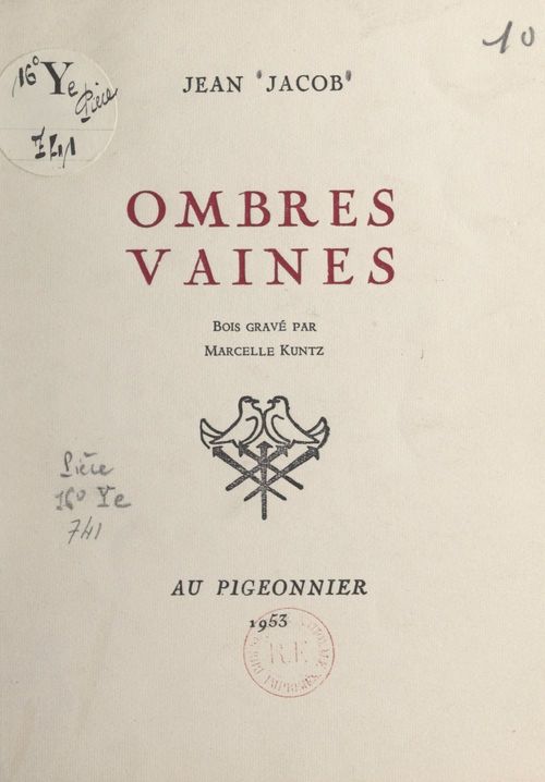 Couverture ebook de Ombres vaines, de Jean Jacob