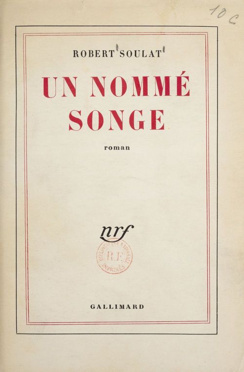 ebook cover of Un nommé Songe, by Robert Soulat