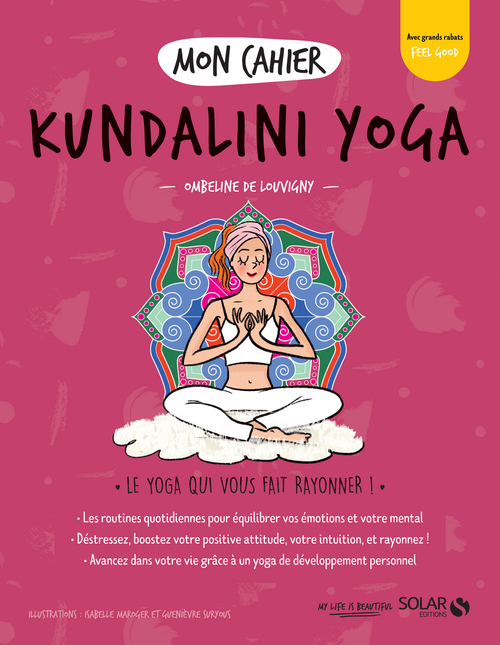 Couverture ebook de Mon cahier Kundalini yoga, de Ombeline de Louvigny
