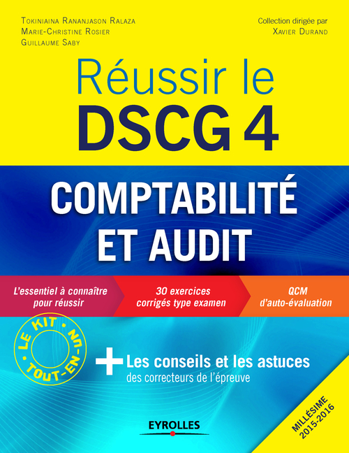 Couverture ebook de Réussir le DSCG 4 - Comptabilité et audit, de Rananjas, Marie-christine Rosier