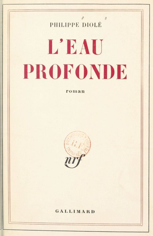 Couverture ebook de L'eau profonde, de Philippe Diole