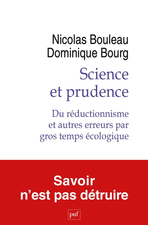ebook cover of Science et prudence : Du réductionnisme et autres erreurs par gros temps écologique, by Nicolas Bouleau, Dominique Bourg
