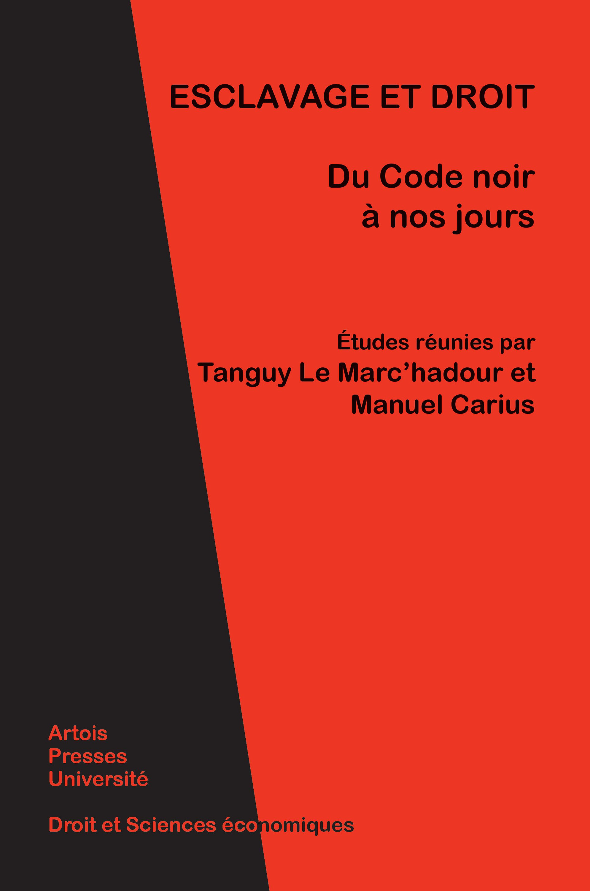 ebook cover of Esclavage et droit, by