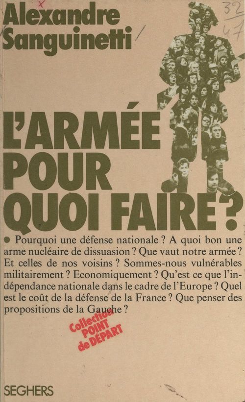 Couverture ebook de L'armée pour quoi faire ?, de Alexandre Sanguinetti