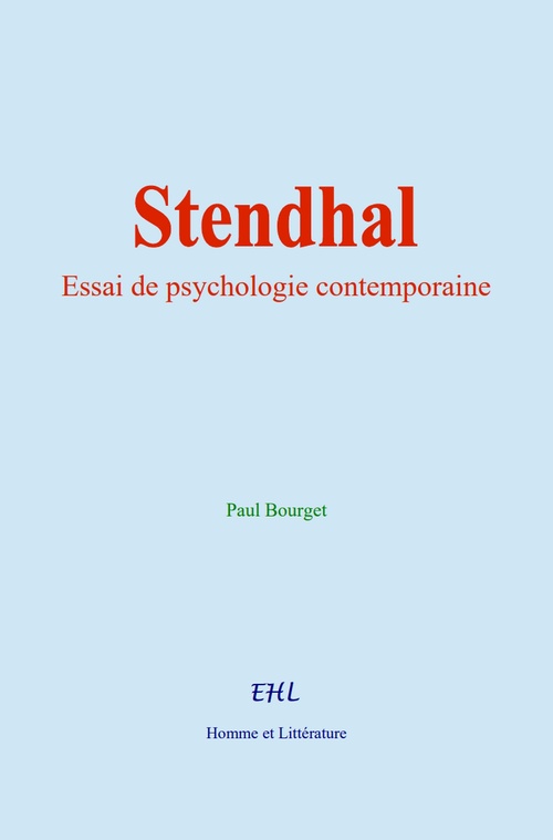 ebook cover of Stendhal, by Paul Bourget