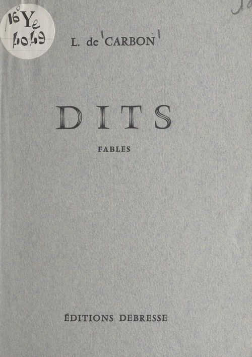 ebook cover of Dits, by Luc De Carbon