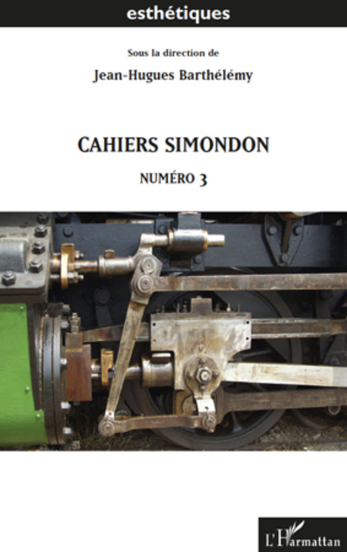 ebook cover of Cahiers Simondon, by Jean-Hugues Barthélemy