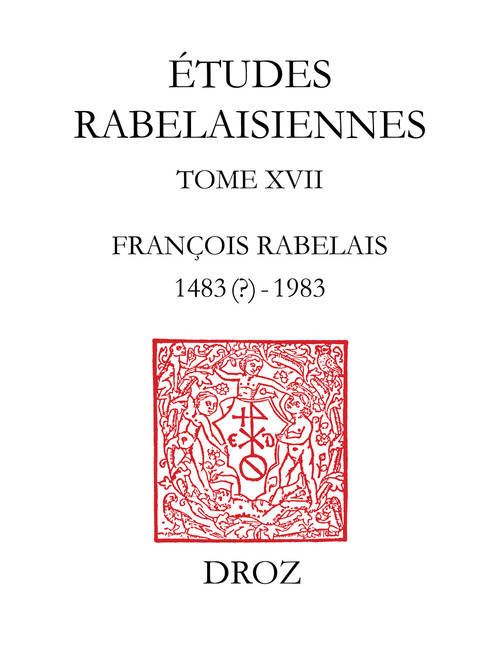 ebook cover of François Rabelais : 1483 (?)-1983, by