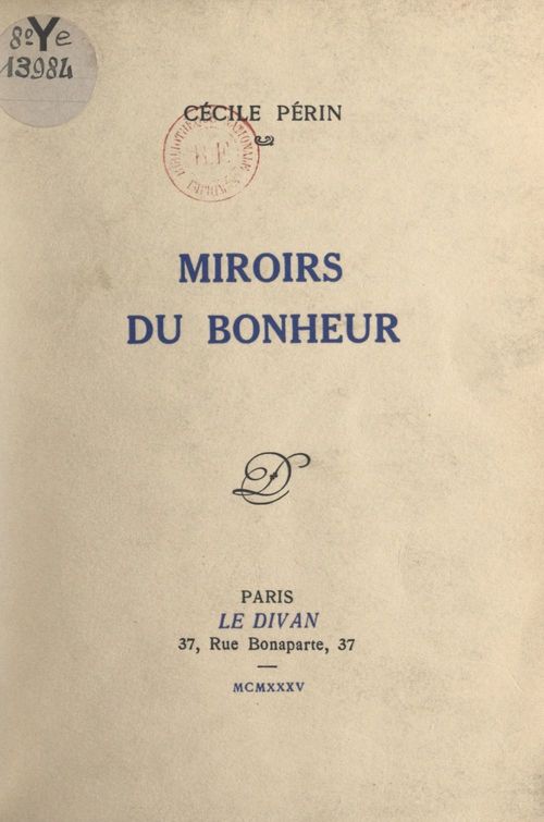 Couverture ebook de Miroirs du bonheur, de Cecile Perin