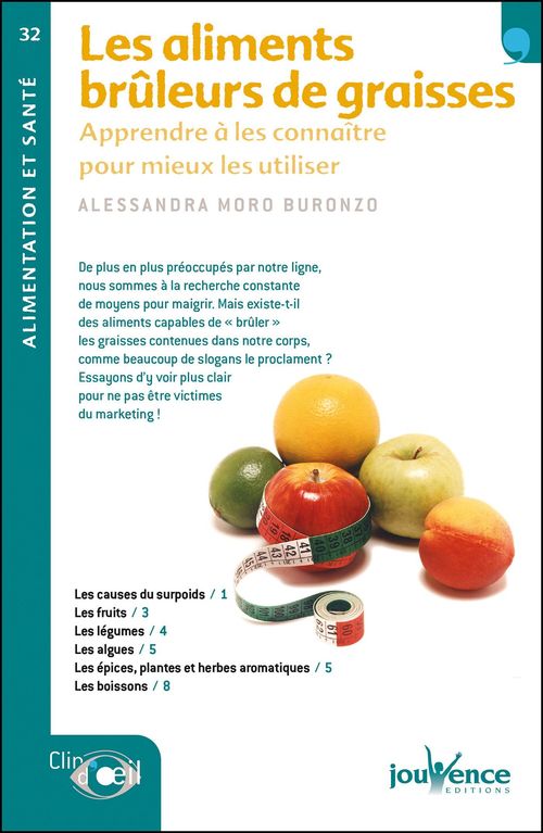 Couverture ebook de Les aliments brûleurs de graisses, de Alessandra Moro Buronzo