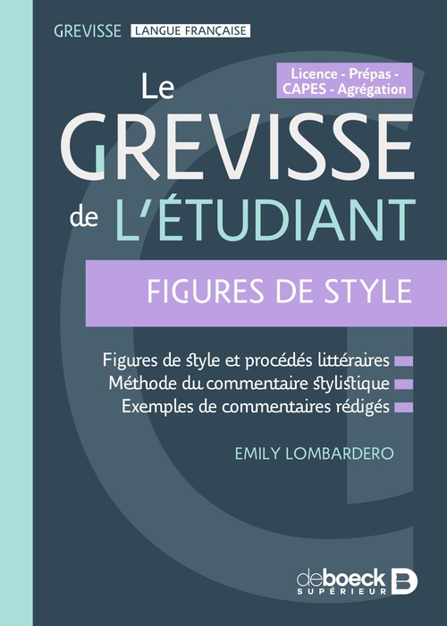 ebook cover of Le Grevisse de l'étudiant - Figures de style, by Emily Lombardero