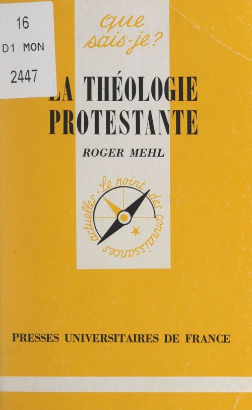 ebook cover of La théologie protestante, by Roger Mehl