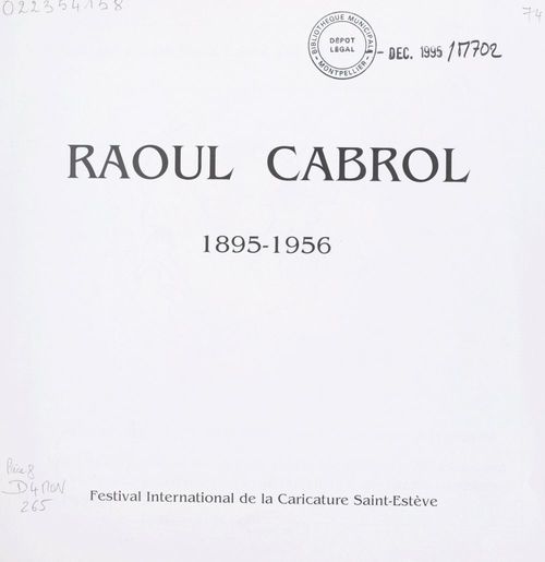 ebook cover of Raoul Cabrol, 1895-1956, by Roger Ayel